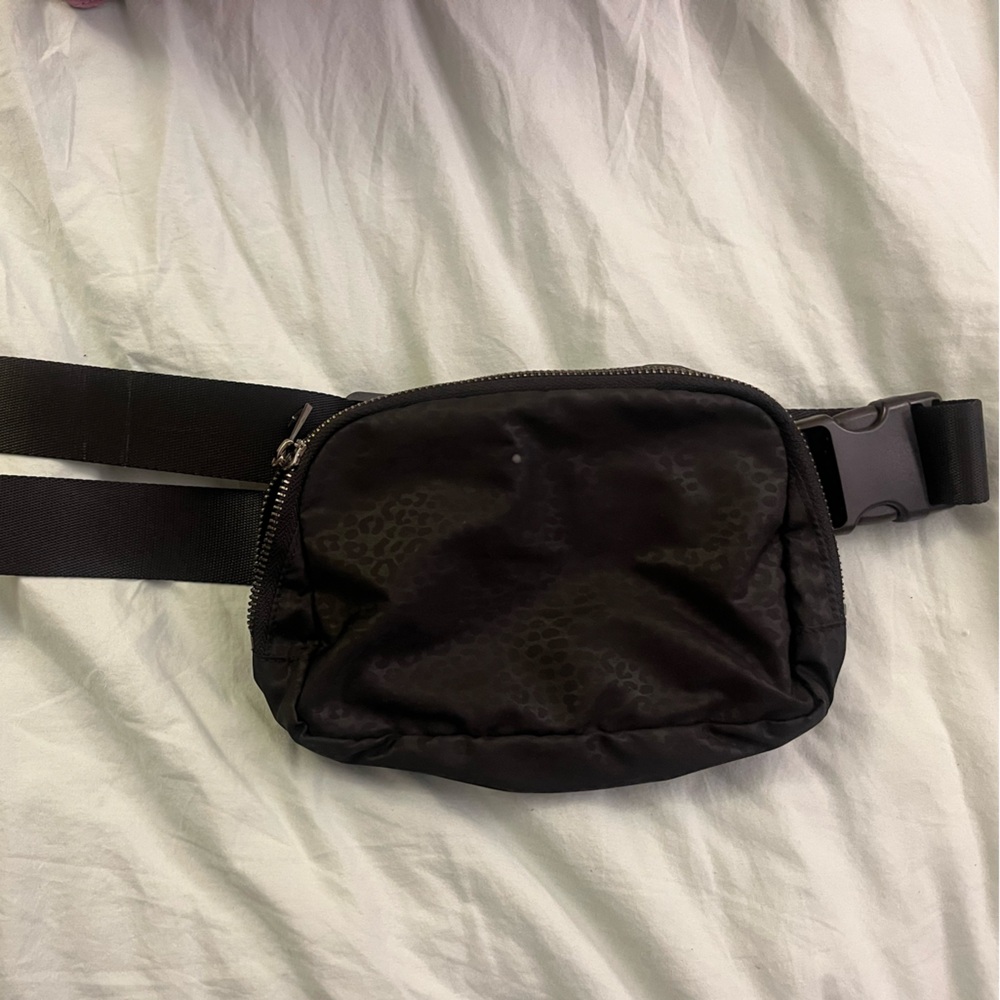 Black Belt Bag with Adjustable Strap